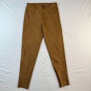 Women's Size M - Tahari Faux Leather Camel Brown Pant